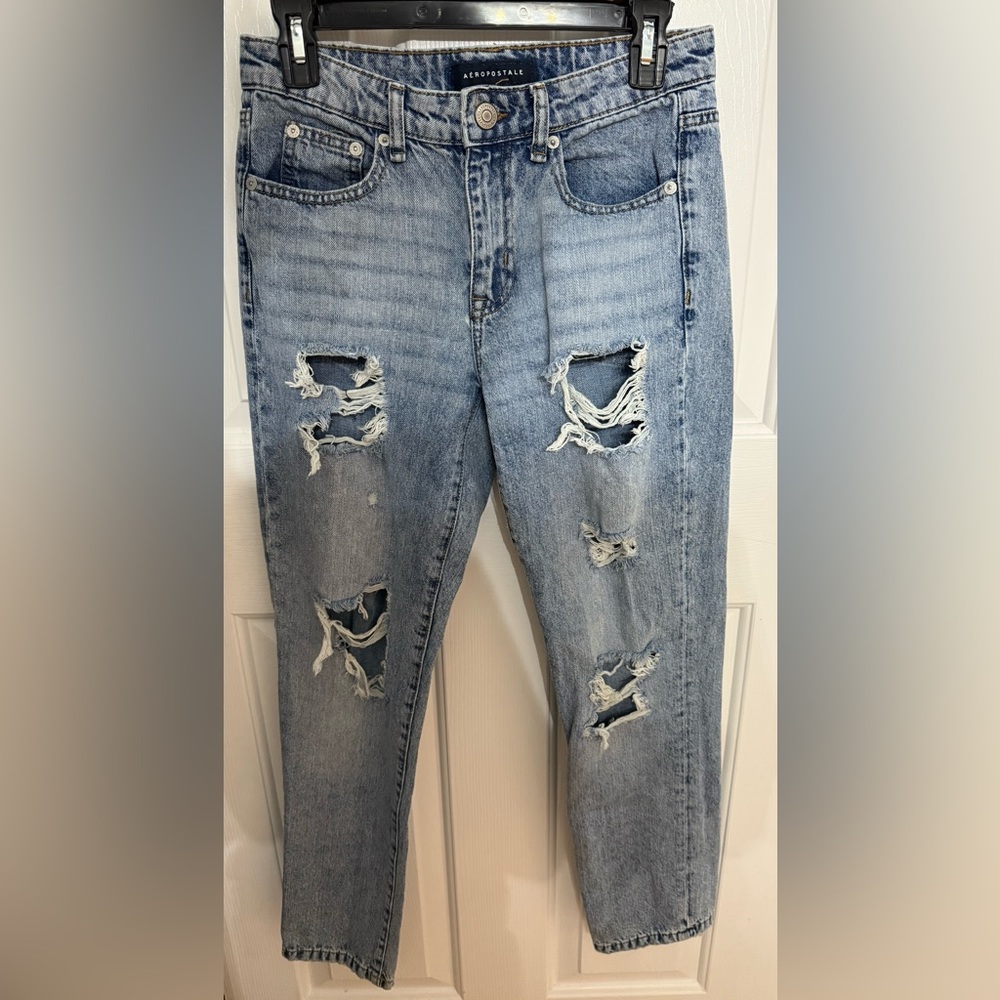 Aeropostale Light Blue Distressed Boyfriend style Jeans